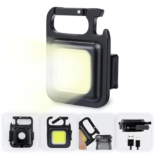 Lumi: Magnetic Keychain Mini LED Torch with Hook, Type-C port, Bottle Opener & Kickstand