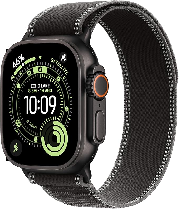 Apple Watch Ultra 3 (GPS + Cellular, 49mm) – Rugged Titanium Multisport Smartwatch with Always-On Retina Display, Advanced Health & Fitness Tracking, Satellite Communication, Precision GPS, Water-Resistant Design + Free Ocean Band
