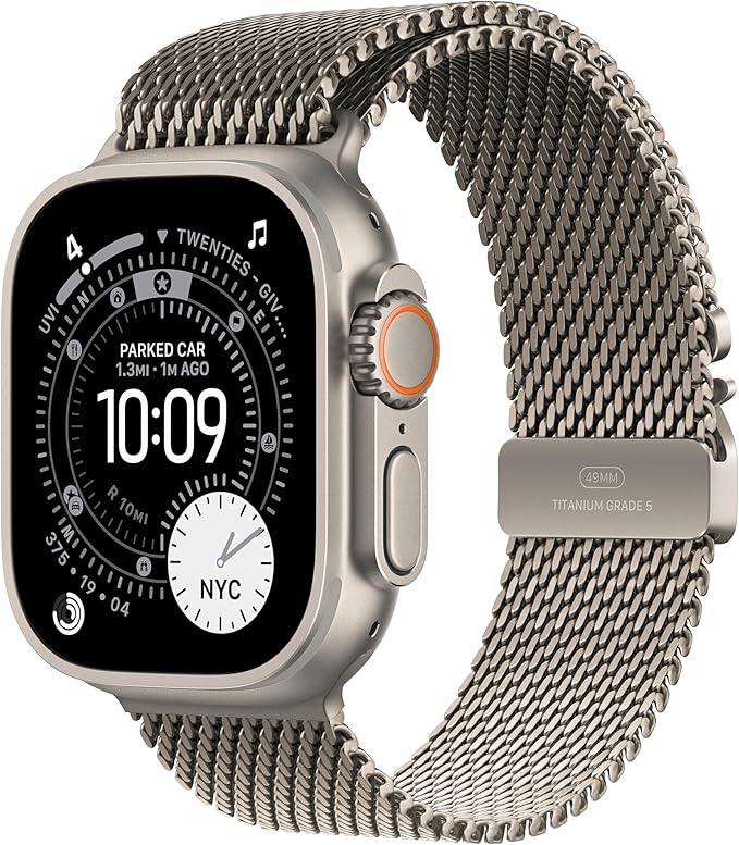 Apple Watch Ultra 3 (GPS + Cellular, 49mm) – Rugged Titanium Multisport Smartwatch with Always-On Retina Display, Advanced Health & Fitness Tracking, Satellite Communication, Precision GPS, Water-Resistant Design + Free Ocean Band