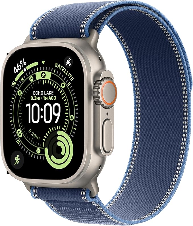 Apple Watch Ultra 3 (GPS + Cellular, 49mm) – Rugged Titanium Multisport Smartwatch with Always-On Retina Display, Advanced Health & Fitness Tracking, Satellite Communication, Precision GPS, Water-Resistant Design + Free Ocean Band