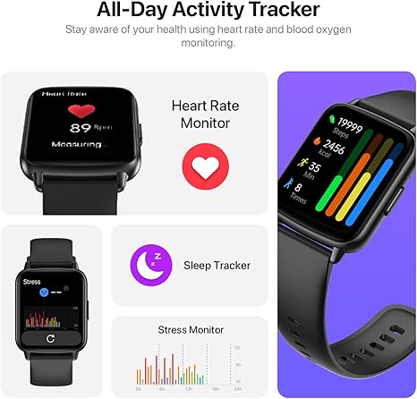 Smart Watch, 1.83" HD Smartwatch for Men Women (Answer/Make Calls), Fitness Watch with 100+ Sport Modes