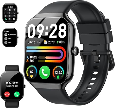 Smart Watch (Answer/Make Call), 1.96" HD Smartwatch for Women, 2025 Fitness Watch with 112+ Sport Mode/Pedometer/Calories/Sleep/Heart Rate Monitor, IP68 Waterproof Fitness Tracker for Android iOS