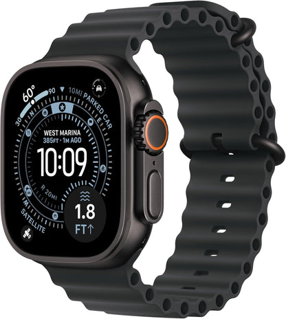 Apple Watch Ultra 3 (GPS + Cellular, 49mm) – Rugged Titanium Multisport Smartwatch with Always-On Retina Display, Advanced Health & Fitness Tracking, Satellite Communication, Precision GPS, Water-Resistant Design + Free Ocean Band