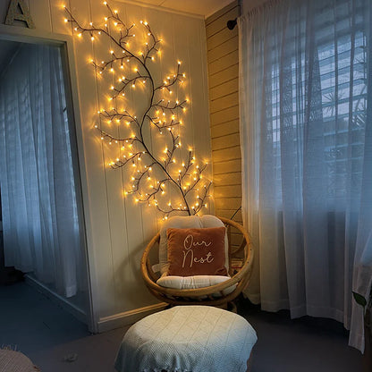 VineGlow: Enchanted Willow Vine Tree Light with 160 LED Fairy Lights & Remote Control for Magical Home Décor