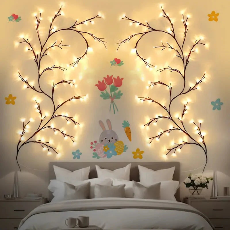 VineGlow: Enchanted Willow Vine Tree Light with 160 LED Fairy Lights & Remote Control for Magical Home Décor