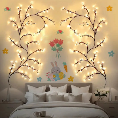 VineGlow: Enchanted Willow Vine Tree Light with 160 LED Fairy Lights & Remote Control for Magical Home Décor