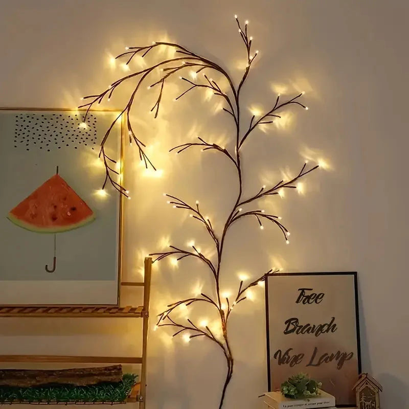 VineGlow: Enchanted Willow Vine Tree Light with 160 LED Fairy Lights & Remote Control for Magical Home Décor