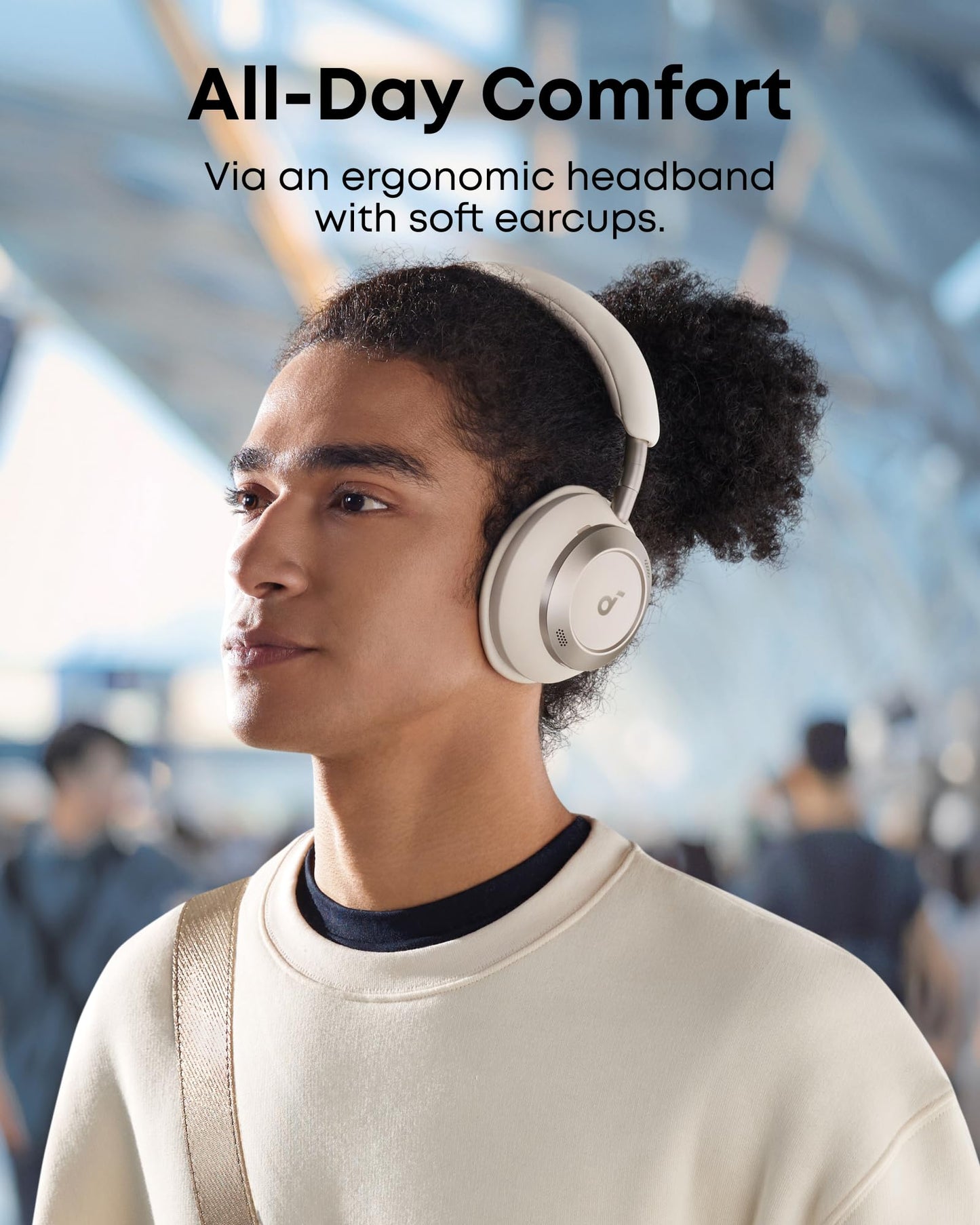 Soundcore Space One Pro – Foldable Wireless Over-Ear Headphones with Adaptive ANC, Hi-Res LDAC Audio, 60H Battery Life, 6-Mic Clear Calls, Fast Charge (5 Min = 8H Playtime), Travel-Ready Comfort + Free Carry Case | 1-Year Warranty | Easy 14-Day Returns