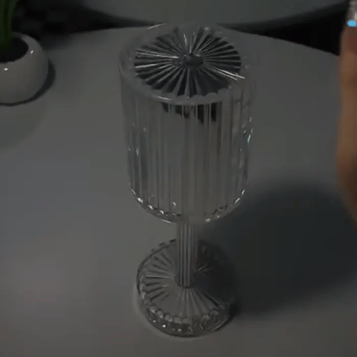 Brilla: Modern Crystal LED Table Lamp with 16-Color Changing RGB, Touch Control, USB Rechargeable & Diamond Cut Design