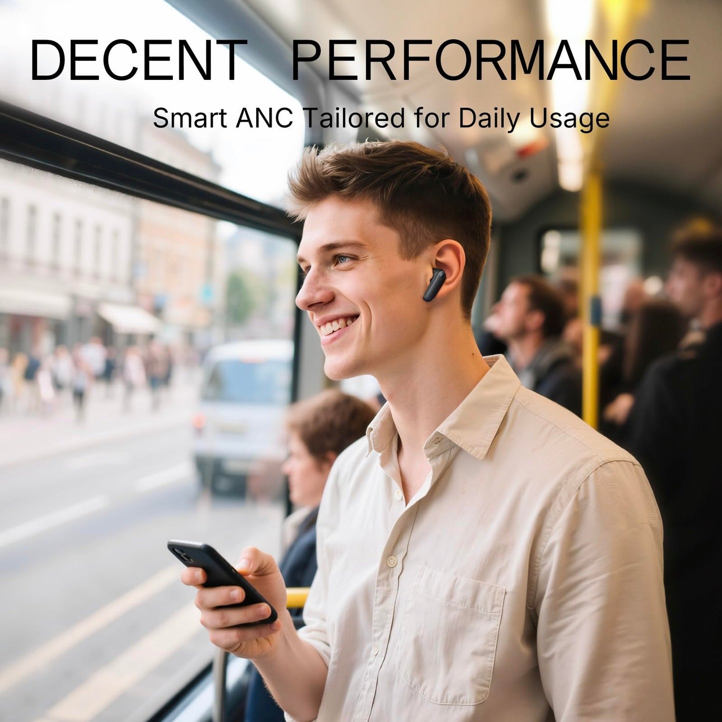 CMF Buds 2a – Wireless ANC Earbuds with 42dB Hybrid Noise Cancellation, Deep Bass 12.4mm Drivers, Quad Mic Clear Calls, Bluetooth Connectivity, Sport-Fit Design & Fast Charging Case | 1-Year Warranty | Easy 14-Day Returns