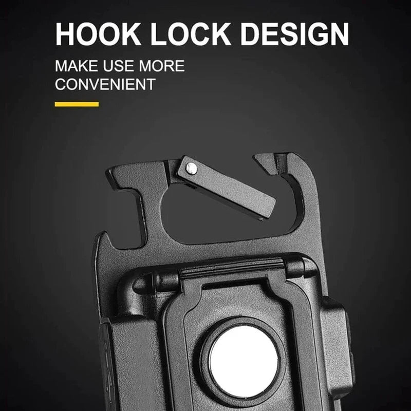 Lumi: Magnetic Keychain Mini LED Torch with Hook, Type-C port, Bottle Opener & Kickstand